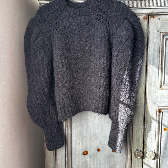 Ulla Johnson Heather Alpaca Blend Pull Over Sweater in Midnight Size M - Picture 6 of 14